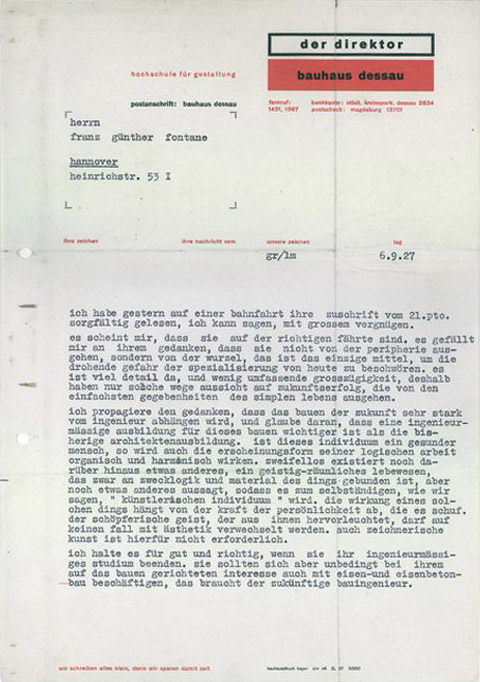 Bauhaus-Brief